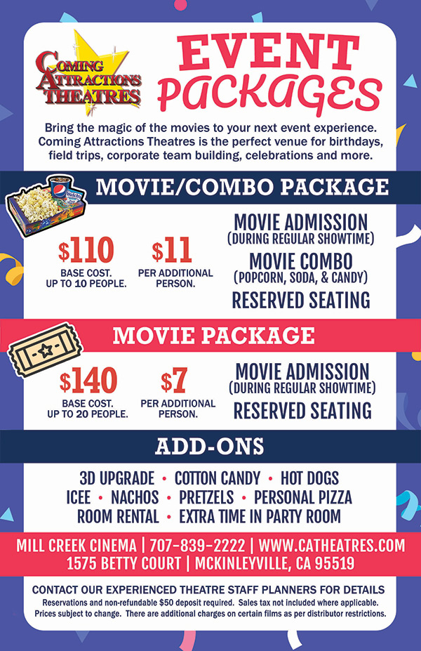 Mill Creek Cinema Event Packages