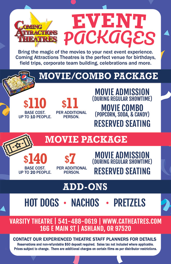 Event Packages Varsity Theatre